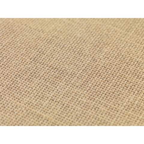 WoW! Sac cabas résistant et durable en jute, avec intérieur laminé et anses longues en coton tissé. Certifié OEKO-TEX®. Capacité env. 8 litres.   Pour votre information : En raison du tissage grossier, l'impression de petits détails dans un logo, des lignes fines et de très petites lettres est limitée. Il est donc possible qu'après avoir reçu votre logo, nous vous conseillions de l'ajuster ou de l'élargir.