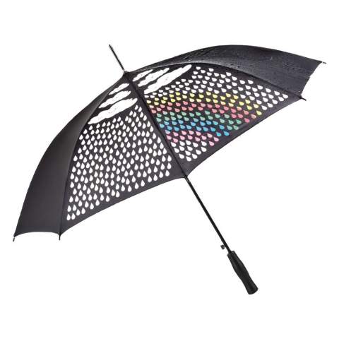 Automatic regular umbrella with colourful "wow" effect