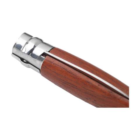 Pocket-sized oyster knife from the Opinel brand. The short, strong and pointed blade, made from stainless steel, is only sharp at the tip. Very useful for opening hollow and flat oysters. The handle is made from Padouk hardwood and is resistant to moisture. When opened, the knife has a length of 18 cm and is secured with a Virobloc® system lock. Includes a booklet with tips & tricks. Made in France. Please note local rules may apply regarding the possession and/or carrying of knives or multitools in public. Each item is individually boxed.