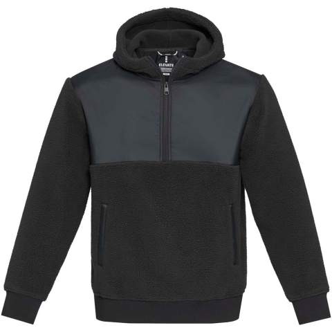 Der Evans Sherpa Fleecepullover ist aus recyceltem GRS-Polyester hergestellt, mit einem Kontraststoff aus 100 % recyceltem GRS-Nylon, das für einen modernen Look sorgt und gleichzeitig die Umweltbelastung reduziert. Dieser Fleecesweater bietet einen leicht übergroßen Schnitt für einen lässigen Look. Der 1/4-Reißverschluss in der Mitte der Vorderseite und die Kapuze bieten individuellen Schutz bei wechselnden Wetterbedingungen. Ob Sie die Natur erkunden oder einfach nur zu Hause chillen, der Evans Unisex Sherpa Fleece-Hoodie verspricht unvergleichlichen Komfort und modernen Style.