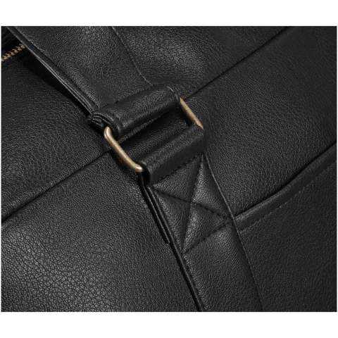 Make a sound investment with the Oxford professional collection. Standard features include a zipped large main compartment with bottom board. Front and side slash pockets for additional storage. Detachable, adjustable shoulder strap and carrying handles for ease of travel. Antique bronze hardware.