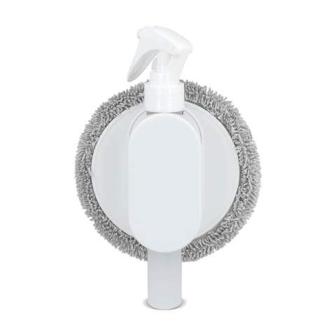 The convenient 2-in-1 spray and cleaning rag is ideal for quick cleanups of, for example, car windows, home surfaces, or office desks. Keep your spaces spotless with this versatile cleaning tool; to be filled with your favorite cleaning liquid.