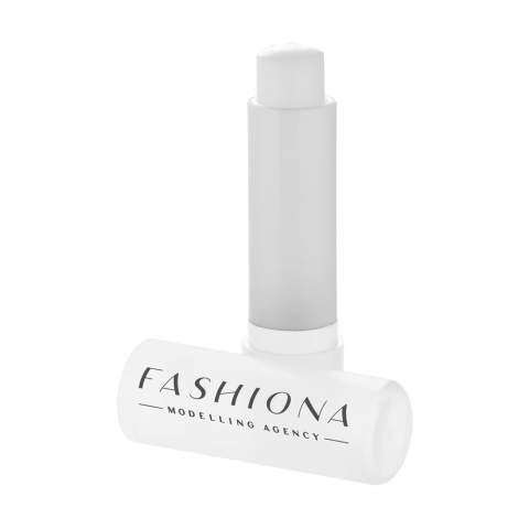 Baume à lèvre dans un support transparent mat coloré, noir ou blanc. Sans protection solaire.  Composants : Petrolatum, Paraffinum Liquidum, Ozokerite, Polyisobutene, Butyrospermum Parkii Butter, Hydrogenated Microcrystalline Cera, Cera Alba, Hydrogenated Palm Acid, Stearyl Stearate, Tocopheryl Acetate, Parfum, Citric Acid, Methylparaben, Propylparaben, Benzyl Alcohol, Limonene.