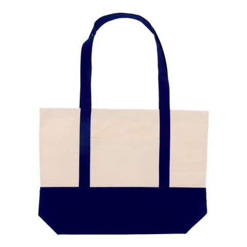 Ce sac de plage est idéal pour l'emporter à la plage. Le sac est fabriqué en coton et vous pouvez facilement le tenir par les poignées.