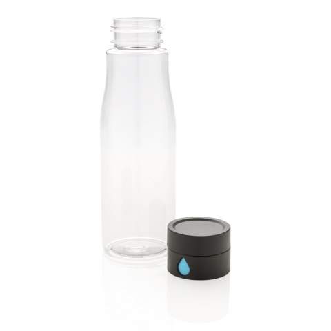 Track your daily hydration goals with this cleverly designed leakproof tritan water bottle. The lid displays a bigger water drop each time you refill and twist the collar so you can easily keep count of the number of bottles you drink. Handwash only. Content 600 ml.