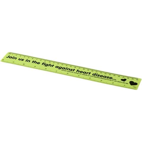 Flexible lightweight plastic ruler with markings available in both inches and centimetres. Please note, the ruler markings are printed along with artwork, plain stock rulers will not carry markings.