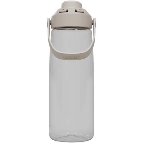 Die Camelbak® Thrive Chug Tritan Renew Wasserflasche ist der Nachfolger der beliebten Camelbak Chute® Mag Tritan Renew und bietet eine einfache Flüssigkeitsversorgung für unterwegs. Der neue Ausgussdeckel klappt auf und bleibt automatisch in geöffneter Position – drücken Sie ihn zurück, und er bleibt an seinem Platz. Der Ausguss lässt sich leicht verschließen, sodass die Flasche zu 100 % auslaufsicher ist. Der neue, weiche Schwenkgriff ermöglicht zudem ein bequemes Tragen. Fassungsvermögen: 750 ml. Hergestellt aus Tritan™ Renew Kunststoff, einem zu 50 % recycelten Material.