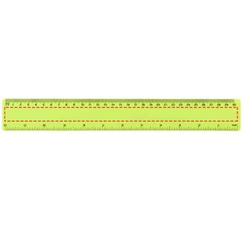 Flexible lightweight plastic ruler with markings available in both inches and centimetres. Please note, the ruler markings are printed along with artwork, plain stock rulers will not carry markings.
