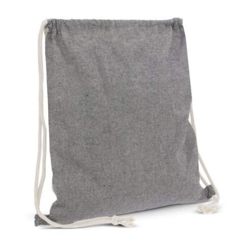 This lightweight cotton drawstring bag makes it easy to carry your belongings around. The drawstrings serve as a closing mechanism as well as carry straps to carry the bag on your back. It is made of a combination of OEKO-TEX® cotton and recycled cotton.