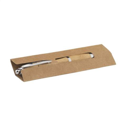 Pochette en carton resistante offrant un emballage cadeau moderne et une protection pour les stylos à bille (écologiques), les stylos à écran tactile et les crayons à mine. Convient pour 1 seul stylo.