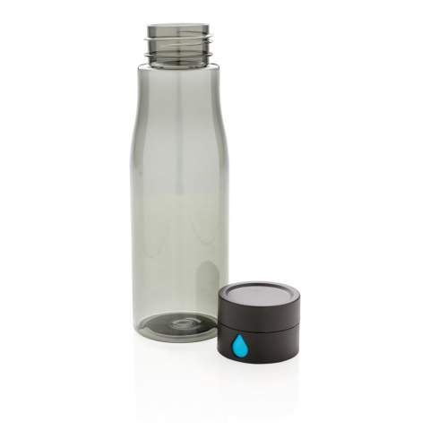 Track your daily hydration goals with this cleverly designed leakproof tritan water bottle. The lid displays a bigger water drop each time you refill and twist the collar so you can easily keep count of the number of bottles you drink. Handwash only. Content 600 ml.
