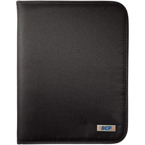 Conférencier avec fermeture zippée, passant pour stylo, poches pour documents et bloc-notes de 20 pages à lignes. Stylo et accessoires non fournis.