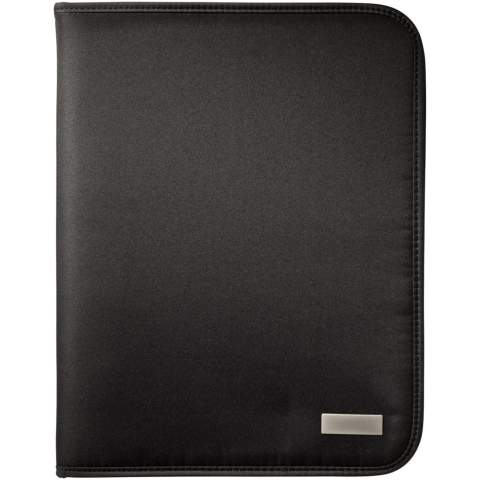 Conférencier avec fermeture zippée, passant pour stylo, poches pour documents et bloc-notes de 20 pages à lignes. Stylo et accessoires non fournis.