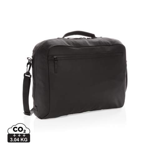 Reis moeiteloos in stijl met deze zwarte laptop tas. Deze tas bevat een compartiment voor al uw dagelijkse benodigdheden en een laptop compartiment voor een 15,6-inch laptop. PVC vrij.<br /><br />FitsLaptopTabletSizeInches: 15.6<br />PVC free: true