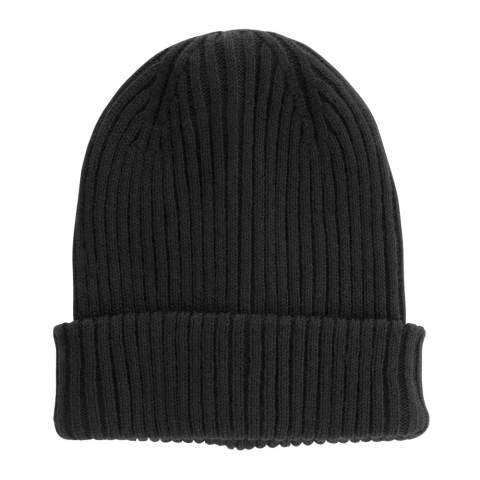 Bonnet tricoté à double épaisseur qui convient à tout le monde. Ce bonnet contient du Polylana®. Le Polylana® est une alternative à faible impact à la fibre 100% acrylique qui utilise moins d'énergie et d'eau. Incorporant le traceur AWARE™ qui valide l'utilisation authentique de matériaux recyclés. 2 % des recettes de chaque produit Impact vendu seront reversés à Water.org. Taille unique.  Composition : 30% polyester recyclé, 30% polyester, 40% acrylique.