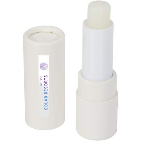 The Adony lip balm is a lip care product that provides protection against the sun's ultraviolet (UV) rays. It is designed to moisturise and protect the lips. The outside shell is made of recycled paper. A good choice for individuals and businesses who opt for a more sustainable choice. The aroma is vanilla. Shelf life: 3 years from the date of purchase. Sun protection factor 15.