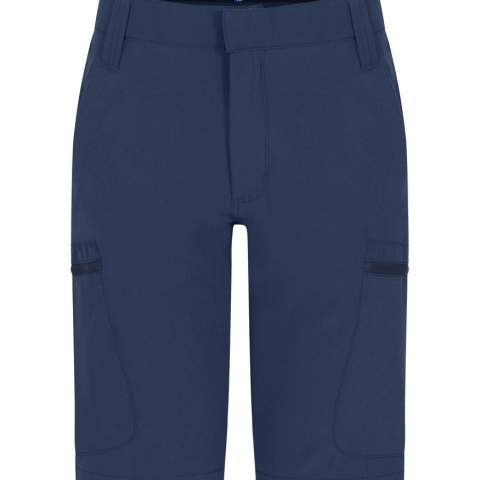 • short met volledige stretchmateriaal dat een maximale bewegingsvrijheid biedt<br />• moderne, slim fit<br />• ingestikte elastische tailleband, aanpasbaar en met stroken in rubber om de broek op zijn plaats te houden<br />• twee open zijzakken<br />• twee beenzakken met ritssluiting<br />• twee achterzakken met ritssluiting<br />• brede riemlus aan de achterzijde om daar de druk te verlagen van de riem                  <br />• verborgen knoop