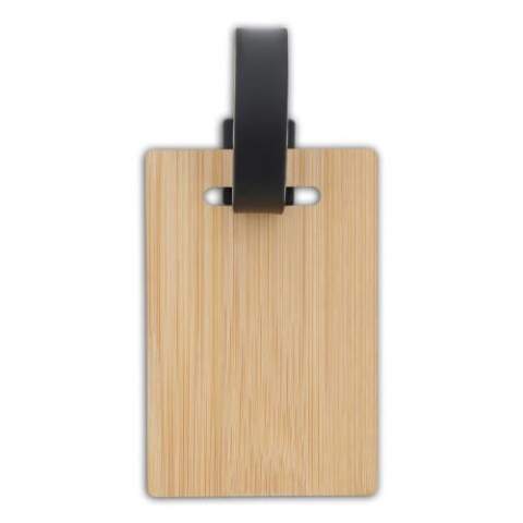 Luggage tag made of bamboo to give it a nice, modern and durable look. Use this item to personalize your luggage and reduce the likelihood of your bag getting lost in the masses.
