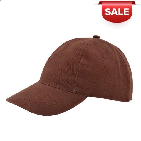 Fun during any family day or any other event. Have everyone wearing the same brushed promo cap with the family name on the front. Ideal to combine with the adults brushed promo cap (Article 1934). With 5 panels and adjustable Velcro closure.