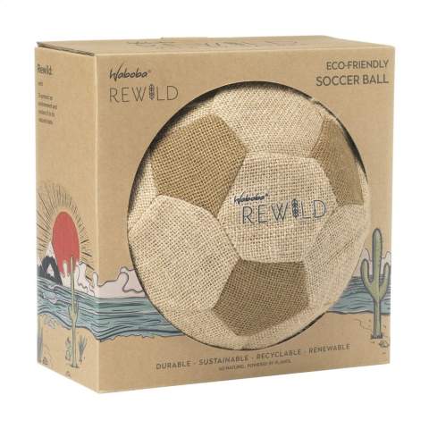 Football (Ø 21,6 cm) de la première gamme au monde d'équipements de plage et de sports de plein air fabriqués à partir de plantes. Une combinaison de jute et de caoutchouc naturel.    Waboba utilise des matériaux respectueux de l'environnement et reverse une partie de ses bénéfices à des organisations engagées dans la protection et la préservation de l'environnement. NOTE: Il n'est pas possible d'imprimer ce produit. Ce produit est uniquement livré sans impression. Chaque article est fourni dans une boite individuelle en papier kraft marron.