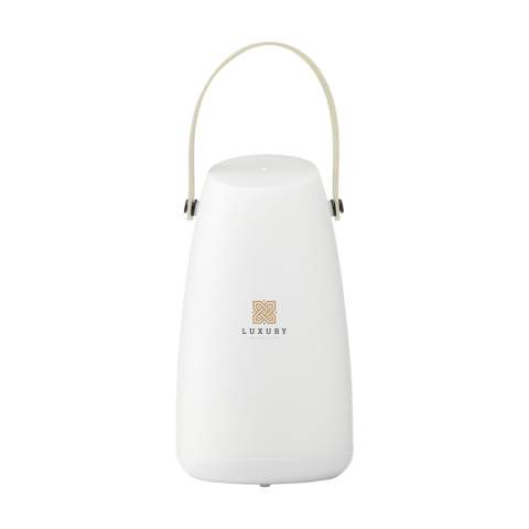 Wireless, plastic table lamp with LED mood lighting. With 2 settings: bright white light or warm white light. With handle. Easy to hang up or take with you. Includes user manual. Batteries and user manual incl. Each item is supplied in an individual brown cardboard box.