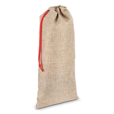 Présentez votre bouteille préférée avec style grâce à cette élégante pochette de style jute. Durable et réutilisable, c'est le moyen idéal d'offrir des bouteilles de vin ou d'alcool tout en ajoutant une touche de charme rustique.