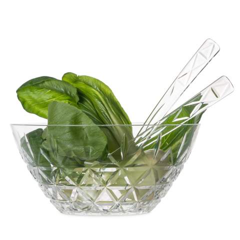 Diese schöne Salatschüssel sieht aus wie exklusives Kristallglas, ist aber aus Kunststoff gefertigt, was sie sehr viel haltbarer macht. Eine tolle Schale, die sich perfekt für all jene Gelegenheiten eignet, bei denen Sie einen schön gedeckten Tisch wünschen, aber strapazierfähiges Geschirr benötigen - wie auf dem Boot, im Wohnwagen, zu Hause auf dem Balkon oder sogar auf dem Sofa vor dem Fernseher am Freitagabend als Snackschale für die Kinder.