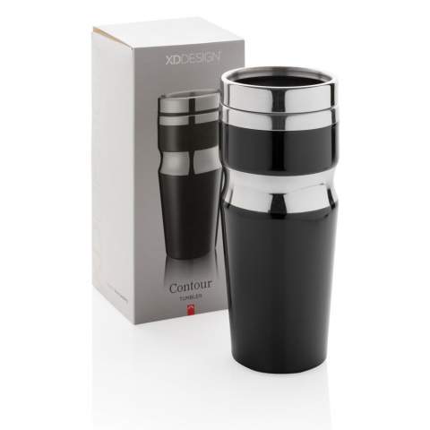 Contour est un mug de 350ml facile à tenir avec un couvercle correspondant. Garde les boissons chaudes jusqu'à 5h et froides jusqu'à 15h. Modèle déposé®