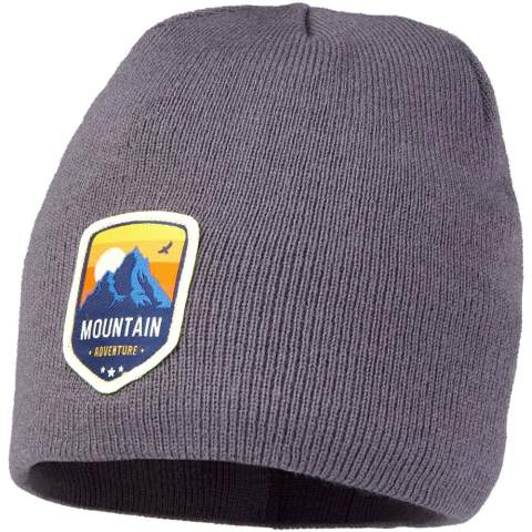 Beanies sample box with 3 beanies in different styles: 1 double layer with cuff, 1 double layer with trim, and 1 double layer 6 seam. 