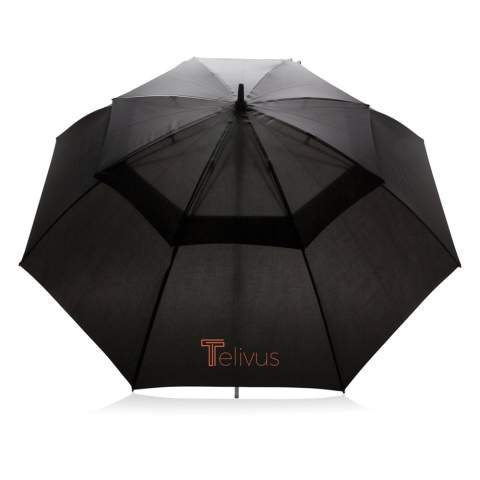 Parapluie tempête Swiss Peak AWARE™ Tornado 30", durable et fiable, composé d'une armature en métal, de baleines en fibre de verre et d'une poignée en caoutchouc. Il dispose d'une fonction anti-tempête pour les conditions météorologiques difficiles et est livré avec une pochette Swiss Peak pour un rangement facile. Ouverture automatique et fermeture manuelle. En outre, le parapluie est doté d'un traceur AWARE™ qui valide l'utilisation de matériaux recyclés, ce qui en fait le meilleur choix. De plus, 2 % des recettes de chaque produit Aware™ vendu sont reversés à Water.org.<br /><br />UmbrellaMechanism: Ouvrir automatiquement, fermer manuellement<br />IsStormproof: true