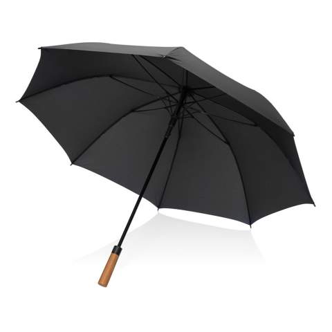 Parapluie tempête 30 pouces recyclé Tony avec poignée de luxe en bois d'acacias est durable et fiable. Il est composé d'une tige en métal et d'une baleine en fibre de verre. Avec fonction anti-tempête. Ouverture automatique et fermeture manuelle. De plus, le parapluie comporte un traceur AWARE™ qui valide l'utilisation de matériaux recyclés, ce qui en fait le meilleur choix. De plus, 2 % des recettes de chaque produit Aware™ vendu sont reversés à Water.org.<br /><br />UmbrellaMechanism: Ouvrir automatiquement, fermer manuellement<br />IsStormproof: true