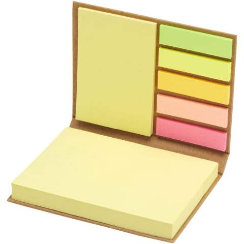 Ce bloc-notes est parfait pour noter rapidement des notes, des rappels et des listes. Sa taille compacte le rend idéal pour une utilisation à la maison, au bureau ou à l'école. Contient 3 types différents de notes autocollantes avec du papier 70 g/m2. 100 feuilles (10 x 7,5 cm), 25 feuilles (7,5 x 5 cm), plus au total 125 petits autocollants de couleur (4,4 x 1,2 cm). 
