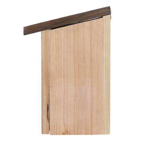 Turn your garden in a bird paradise with this rustic nesting box. With the 30mm opening it is suitable for small garden birds including Great Tits and Tree Sparrows. 15mm board for insulation and slotted base for drainage. The wood used for this item is FSC certified and comes from sustainable resources.