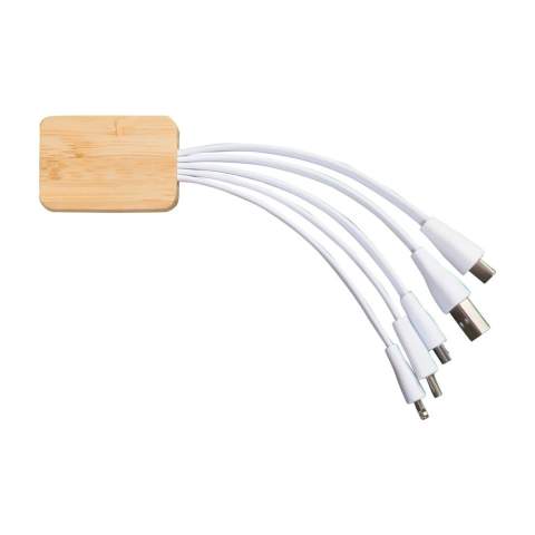 Kabel 6-in 1-Kabel überzeugt mit seinen vielfältigen Anschlussmöglichkeiten. Es verfügt über zwei USB-C-Kabel, somit ist es möglich, sowohl mit einem Typ-C-Eingang als auch mit einem Typ-C-Ausgang aufzuladen. Weil bei Notebooks und anderen Geräten immer mehr USB-A-Ports durch Typ-C-Ports ersetzt werden, ist dieses Modell für alle Anwendungen geeignet.