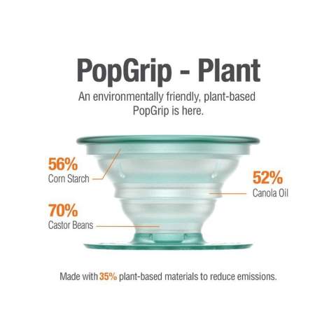 Accessoire de téléphone pratique et multifonction. Développé avec 35% de matières végétales, notamment de l'amidon de maïs, de l'huile de canola et des graines de ricin. Fixez cet élément avec la bande adhésive 3M au dos de votre téléphone et profitez de ses fonctionnalités pratiques : prise confortable pour une tenue optimale, support fonctionnel et support pour selfie. Peut se positionner dans 2 positions de pop-up différentes et flexible afin que vous puissiez mettre le smartphone dans n'importe quelle position. Convient à tous les modèles courants de smartphones, iPhones et autres appareils. Pour une utilisation optimale et préserver au mieux votre PopSocket®, lisez les instructions fournies.      Informations supplémentaires sur le délai de livraison : 60 - 500 pièces : 1 semaine, 500 - 1 500 pièces : 2 semaines. À partir de 1 500 pièces, prix et délai de livraison sur demande. PopSockets® ne sont fournis qu’avec l’impression.  Une carte (85 x 108 mm) en papier kraft est fournie en standard avec le PopSocket. Elle ne peut pas être imprimée en couleur. Si vous souhaitez faire imprimer une carte, cela n'est possible que sur une carte blanche.