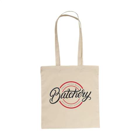 Sac shopping , 100% coton (100 g/m²), tissage solide.