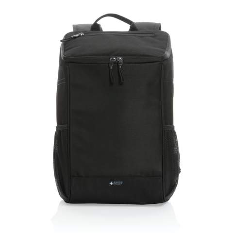 Sac à dos isotherme Swiss Peak AWARE™ en polyester recyclé à l’extérieur et doublure en PEVA avec une large ouverture pour un accès facile à vos aliments et boissons. Une poche supérieure avec fermeture à zip vous assure de pouvoir ranger tous vos objets nécessaires. Peut contenir jusqu'à 6 bouteilles ou 25 canettes. Avec le traceur AWARE™ qui valide l'utilisation authentique de matériaux recyclés. Fabriqué avec 13,9 bouteilles PET. 2 % des recettes de chaque produit AWARE™ vendu seront reversées à Water.org.<br /><br />PVC free: true
