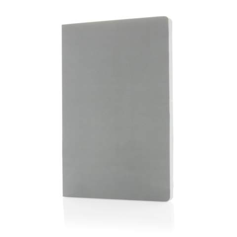 This Impact collection stone paper notebook is made of tree-free paper! Stone paper consists mainly of mineral powder (80%) bound with (20%) of non-toxic HDPE (a clean plastic). Zero water or bleach is used during production, which is the case during the production of traditional wood pulp paper. Traditional wood pulp paper uses around 2770 litres of water and around 18 trees. This beautiful A5 stone paper notebook uses zero! Soft to the touch and velvety paper for ultra-smooth writing. 64 sheets/128 pages of 170 gm/m2 white coloured lined stone paper. The cover is also made entirely of stone paper to save water. With the focus on water, 2% of proceeds of each sold Impact product will be donated to Water.org.<br /><br />NotebookFormat: A5<br />NumberOfPages: 128<br />PaperRulingLayout: Lined pages