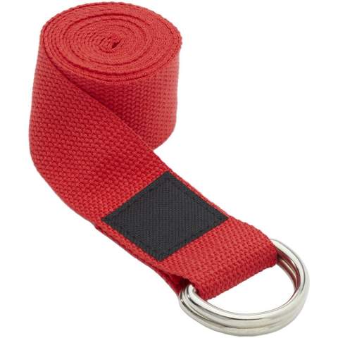 Yogagurt aus recyceltem Polyester (RPET). Die Verwendung von RPET bei der Herstellung von Yogagurten trägt zur Abfallvermeidung und zur Förderung der ökologischen Nachhaltigkeit bei. Durch die Verwendung von recyceltem Kunststoff wird die Produktion von neuem Kunststoff auf ein Minimum reduziert und ist somit eine nachhaltigere Wahl. Größe 181 × 3,8 cm. Die Hülle ist ebenfalls aus RPET gefertigt.