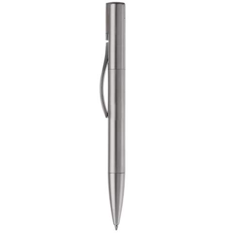 A Toppoint designed metal ball pen with integrated USB 2.0 flash drive which is positioned in the holder of the ball pen. Including European metal ink holder (standard: blue ink).