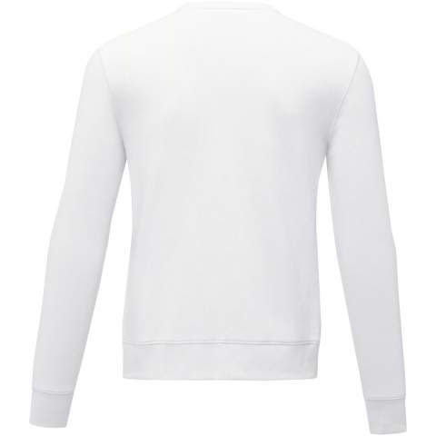 The Zenon men's crewneck sweater – combines comfort with a classic design. Made from a 240 g/m² blend of cotton and polyester. The classic crew neck design is accentuated by flat knit rib details on the collar, cuffs, and bottom hem, providing a snug fit and a touch of sophistication. Additionally, the interior custom branding options allow personalised branding or customisation inside the sweater. The brushed interior adds an extra layer of coziness, making it perfect for colder days. With its thoughtful design and quality materials, the Zenon sweater is a versatile essential that adds a dash of individuality to your look while ensuring maximum comfort.