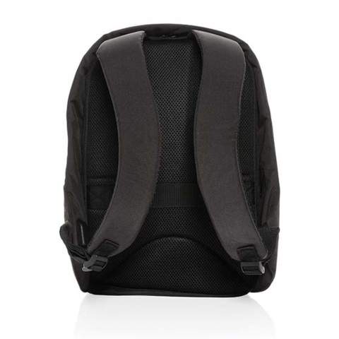 This Swiss Peak anti-theft 15.6” laptop backpack is a stylish option for your every day commute. The hidden zipper closures and secret pockets will keep all your belongings safe. Connect your powerbank easily to the integrated USB charging port and charge your phone or tablet on the go. Stay visible at night thanks to the reflective safety strips. With luggage strap. With AWARE™ tracer that validates the genuine use of recycled materials. Each bag has reused 24.4 0.5L PET bottles. 2% of proceeds of each AWARE™ product sold will be donated to Water.org. PVC free. Registered design®<br /><br />FitsLaptopTabletSizeInches: 15.6<br />PVC free: true