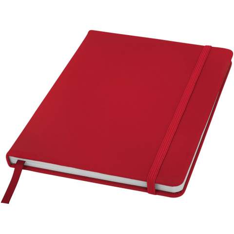 Das Spectrum-Notizbuch ist nicht nur ein unverzichtbares Büroutensil, sondern auch eine großartige Möglichkeit, Ihre Marke zu bewerben. Das Hard Cover Notizbuch hat ein soft-feel Einband und 96 linierte Blätter mit 60 g/m², ideal für schnelle Ideen oder lange Notizen. Das A5-Format ist praktisch, da es leicht in eine durchschnittliche Tasche passt.