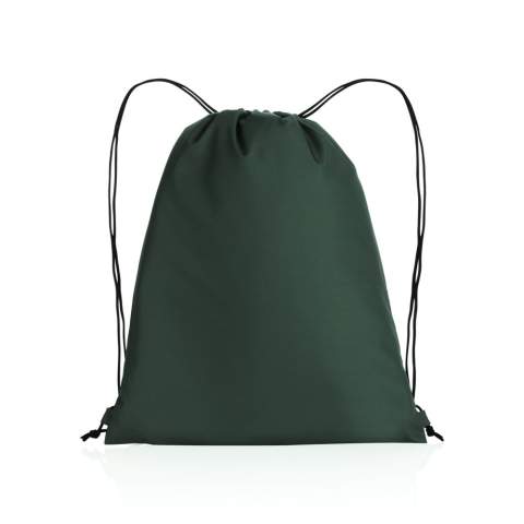 Pas de greenwashing, mais une histoire vraie sur la durabilité ! Ce sac cordelettes Impact 190T rPET est fabriqué avec la technologie de traçabilité AWARE™. Avec AWARE™, l'utilisation de véritables matériaux textiles recyclés et les allégations d'impact sur la réduction de l'eau sont garanties, en utilisant le traceur physique perturbateur d'AWARE et la technologie blockchain. Économisez de l'eau et utilisez de véritables tissus recyclés. 2 % des recettes de chaque produit Impact vendu seront reversés à Water.org. Ce sac a réutilisé 2,4 bouteilles PET (500 ml) et économisé 1,41 litres d'eau. Le calcul d'économie d'eau est basé sur des données ACV fiables telles que publiées par Textile Exchange dans leurs Material Snapshots 2016.<br /><br />PVC free: true