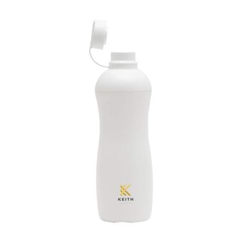 Diese superleichte Wasserflasche ist aus Bio-HDPE gefertigt. Ein zu 100% recycelbares Material aus Rohstoffen auf Zuckerrohrbasis. Die Flasche ist mit einer großen Öffnung zum mühelosen Nachfüllen und Reinigen sowie einer kleinen Trinköffnung mit einem festen Schraubverschluss versehen. Auslaufsicher und für Lebensmittel zugelassen. Nicht spülmaschinengeeignet. Fassungsvermögen 500 ml. Made in Holland.