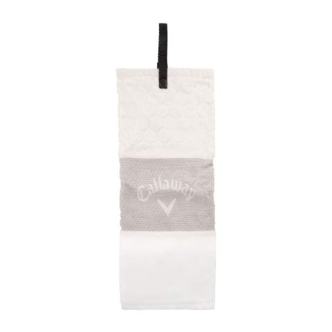 katoenen golfhanddoek in drieën gevouwen met quick snap sluiting, formaat 19 x 40,6 cm