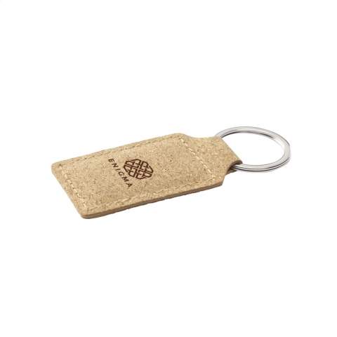 Eco-friendly keychain made of cork. On sturdy keyring. Sustainable and responsible. Each item is supplied in an individual brown cardboard envelope.