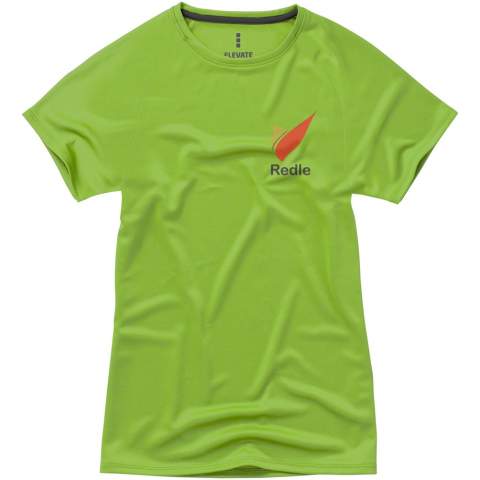 The Niagara short sleeve women's t-shirt is perfect for any active occasion. Made from 100% breathable and moisture-wicking 145 g/m² polyester fabric this t-shirt helps keep you cool and dry. The raglan sleeves and heat transfer neck label give extra freedom of movement while not irritating the skin. To stay safe, reflective details have been added for extra visibility.