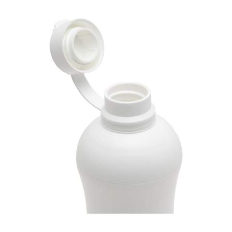 Diese superleichte Wasserflasche ist aus Bio-HDPE gefertigt. Ein zu 100% recycelbares Material aus Rohstoffen auf Zuckerrohrbasis. Die Flasche ist mit einer großen Öffnung zum mühelosen Nachfüllen und Reinigen sowie einer kleinen Trinköffnung mit einem festen Schraubverschluss versehen. Auslaufsicher und für Lebensmittel zugelassen. Nicht spülmaschinengeeignet. Fassungsvermögen 500 ml. Made in Holland.
