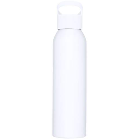 Die auffällige Sky Sportflasche besteht aus Aluminium, einem leichten und dennoch robusten Material. Der Schraubverschluss sorgt dafür, dass sich der Deckel reibungslos öffnen und schließen lässt, und der integrierte Griff erleichtert das Tragen. Die Wasserflasche ist einwandig und fasst bis zu 650 ml. Praktisch ist auch, dass die Sky in die Seitentasche der meisten Rucksäcke und in die meisten Getränkehalter im Auto passt.